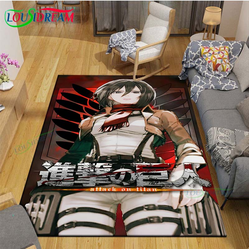 Модный 3D Мультяшный Ковер с Принтом A-Attack T-Titan для Гостиной, Противоскользящий Коврик, Коврики для Детской Комнаты, Коврик для Йоги, Декор, Подарок