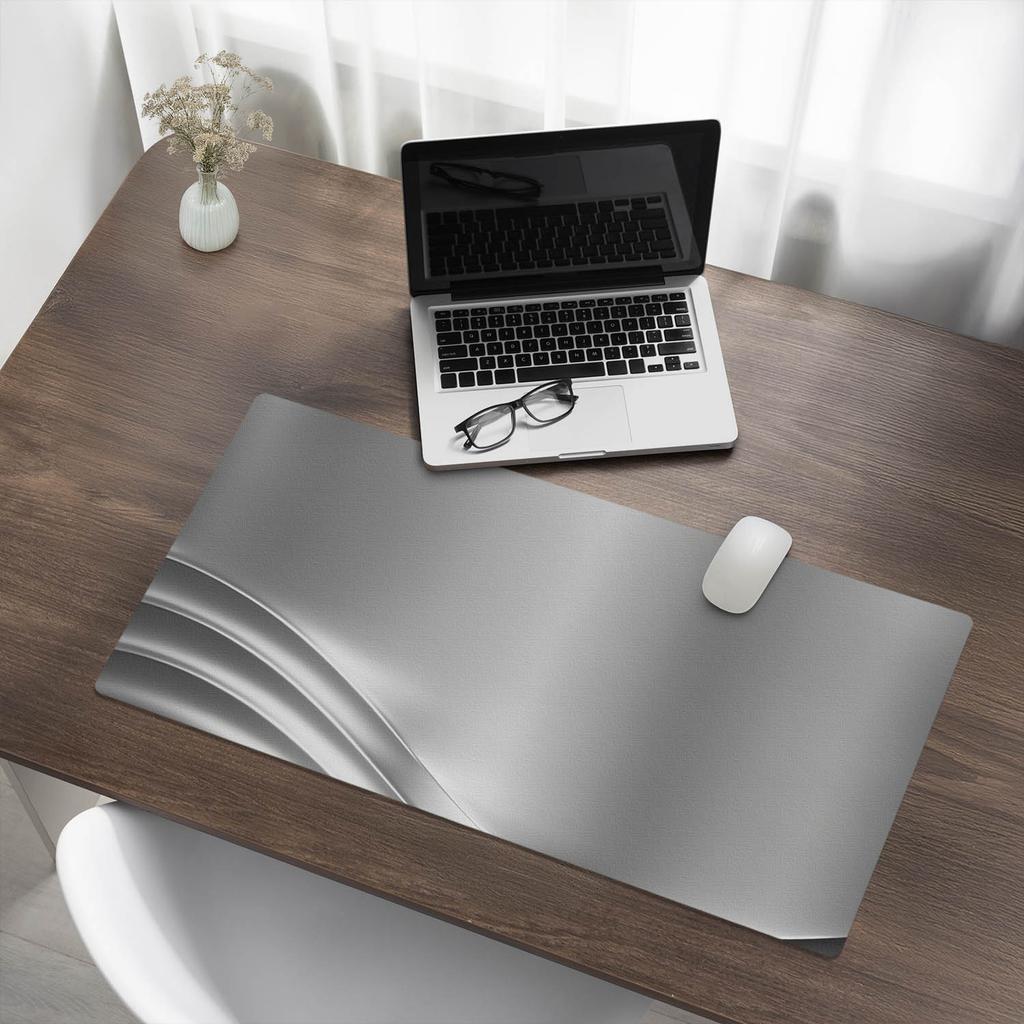 Metallic Waves Mouse Pad for Desk, Keyboard and Laptop 90x45 cm