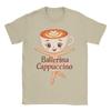 Мужские футболки Ballerina Cappuccina Хлопковые Хипстерские футболки С круглым вырезом Итальянские Мемные футболки Brainrot С коротким рукавом Большие размеры