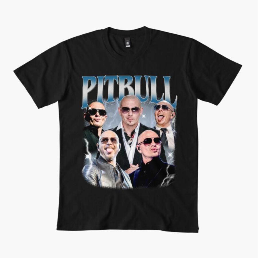 Винтажная футболка Mr Worldwide Pitbull Rapper of the World для мужчин и женщин 100% хлопок Футболки Топы с коротким рукавом 0128-2 - Мужская ...