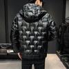 M-5XL Мужская блестящая пуховая куртка Зимняя бархатная толстая теплая верхняя одежда Мужская ветрозащитная и водонепроницаемая парка Мягкая повседневная ветровка универсальные пальто