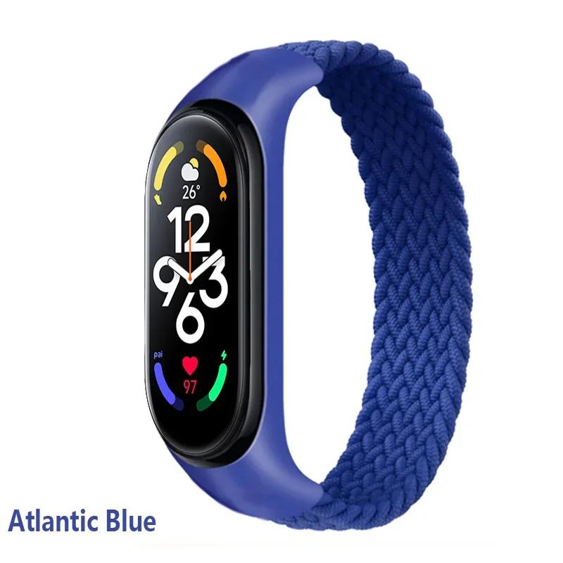 Браслет для Xiaomi Mi band 6 7 Ремешок Нейлоновый плетеный solo loop pulseira браслет Miband5 Ремешок на запястье ремешок Mi band 5 4 3 6 correa