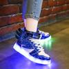 Boys Mesh Luminous Shoes Usb Rechargeable Waterproof Luminous Children's Shoes Fluorescent Shoes Baby Sports Lights Shoes for Girls and Boys
