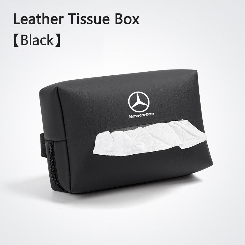 LXT3 Leather Car Tissue Box Car Towel Napkin Paper Rack Storage Bag For Mercedes Benz W203 W204 W205 W210 W211 W212 W221 W222 CLS CLA