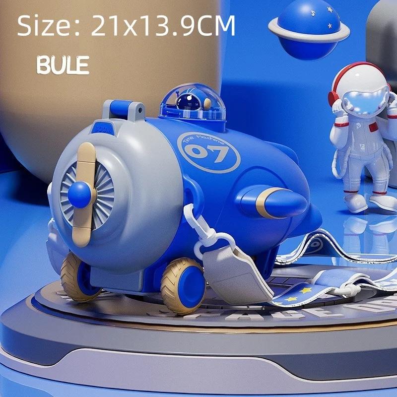 Детская бутылка для воды, поильник с мультяшным дизайном в виде самолета, герметичная, для улицы, портативная, чашка для питья, бутылка 550 мл