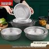 Xisencu Thickened Stainless Steel Colander with Handles and Feet