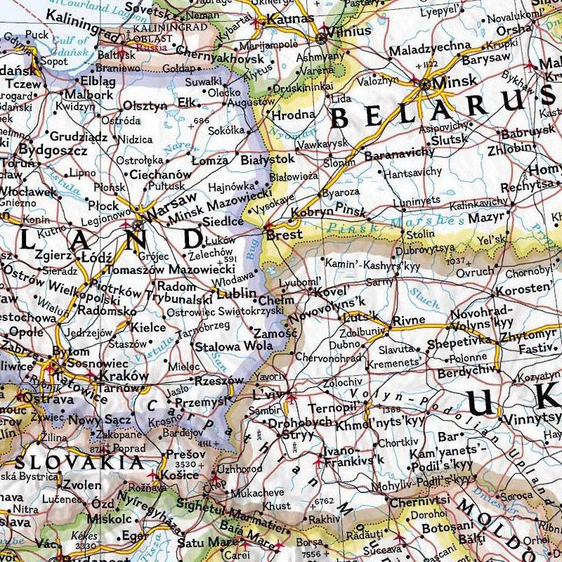 Английская карта Европы, политическое распределение, 2006 год, карта, настенные художественные принты, картина на холсте, гостиная, домашний декор, учебные принадлежности