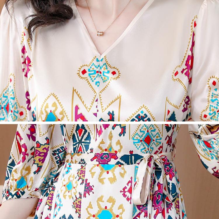 Элегантная мода с французским цветочным платьем для женщин, платья больших размеров