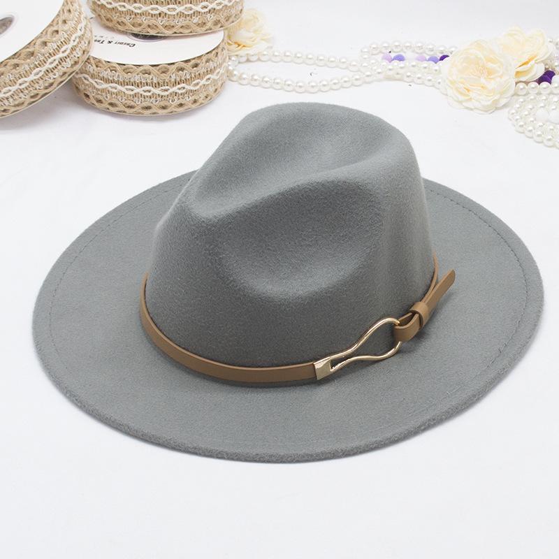 Шляпа Федора Женская Шляпа с Большими Широкими Полями 9,5 см Винтажная Хаки Фетровая Джазовая Шляпа Зимняя Формальная Шляпа Sombreros De Mujer EMA