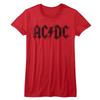 Женская футболка ACDC с винтажным логотипом, топ с мерчем с концертов рок-группы