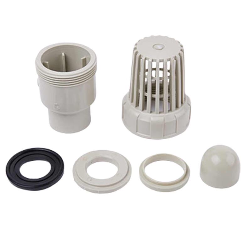 PPH Ball Check Bottom Valve with Strainer Basket