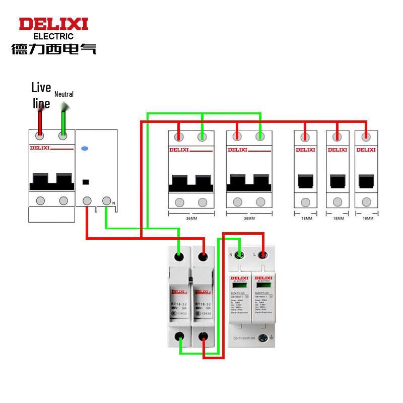 DELIXI ELECTRIC HDYE Домашний сетевой фильтр и громоотвод