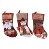 Staircase Stocking Hanger Non-woven Fabric Stocking Festive 18 Plush Christmas Stocking with 3d Santa Snowman Farmhouse Decor