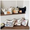 Women's Large Capacity Canvas Crossbody Bag with Letter Print - Versatile Fashion Shoulder Bag for Everyday Use