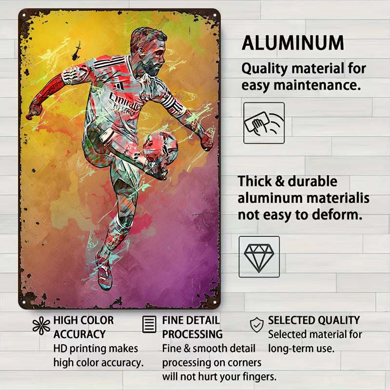 Дани Карвахаль Металлические постеры Настраиваемый знак Декор для украшения комнаты Футболист Жестяные таблички для домашнего настенного декора