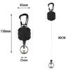1Pc Anti-Theft Metal Easy-To-Pull Buckle Elastic Keychain Retractable Key Ring