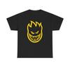 ZUMIEZ Spitfire Bighead Черная и желтая футболка Топы футболки Мужская Женская
