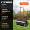 Lawn Roller, 17 Gallon Sand/Water Filled Yard Roller, Steel Sod Roller with Easy-turn Plug and U-Shaped Ergonomic Handle for Convenient Push and Pull,