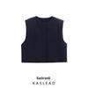2025 Spring Women's European-American Style Versatile Sleeveless Round Neck Vest