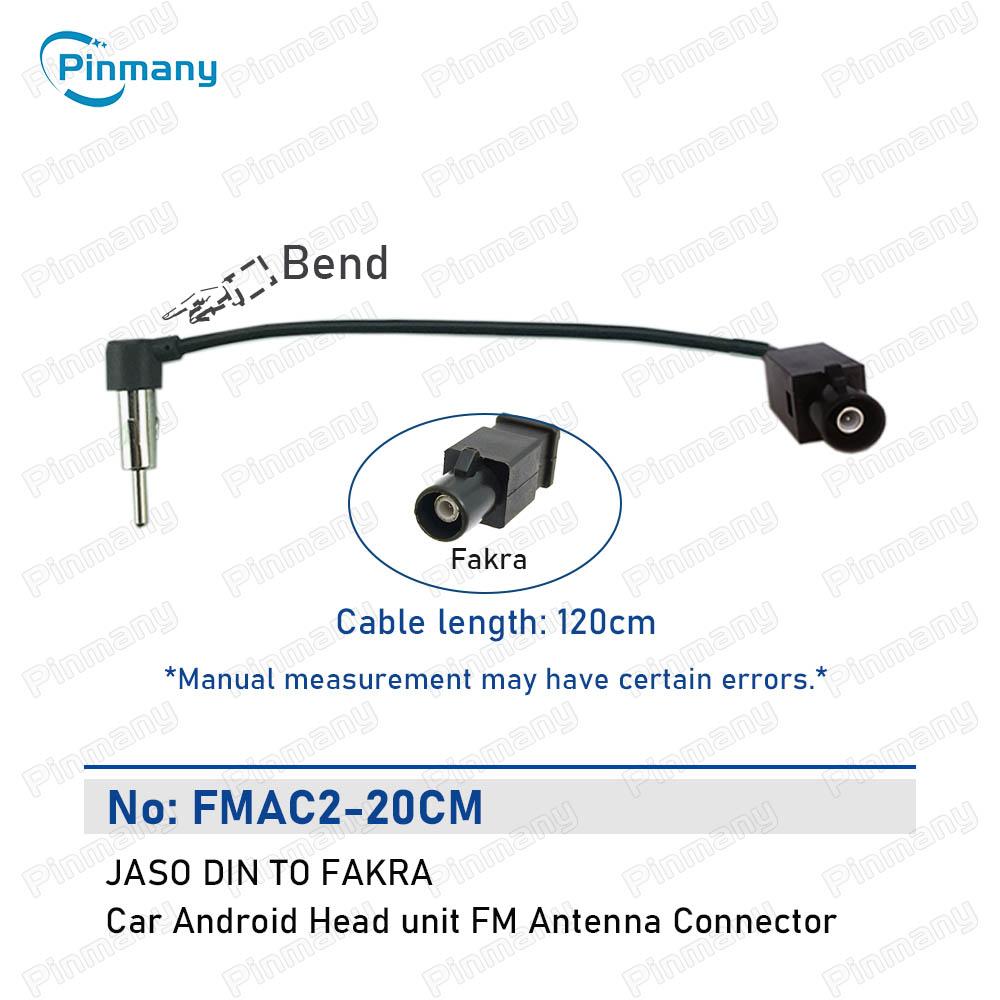 Car Radio FM AM Stereo Antenna Cable Adapter FMAC2 JASO DIN TO FAKRA Connector Wire Harness Length 20cm 50cm 80cm 100cm 120c Radio Accessories 4