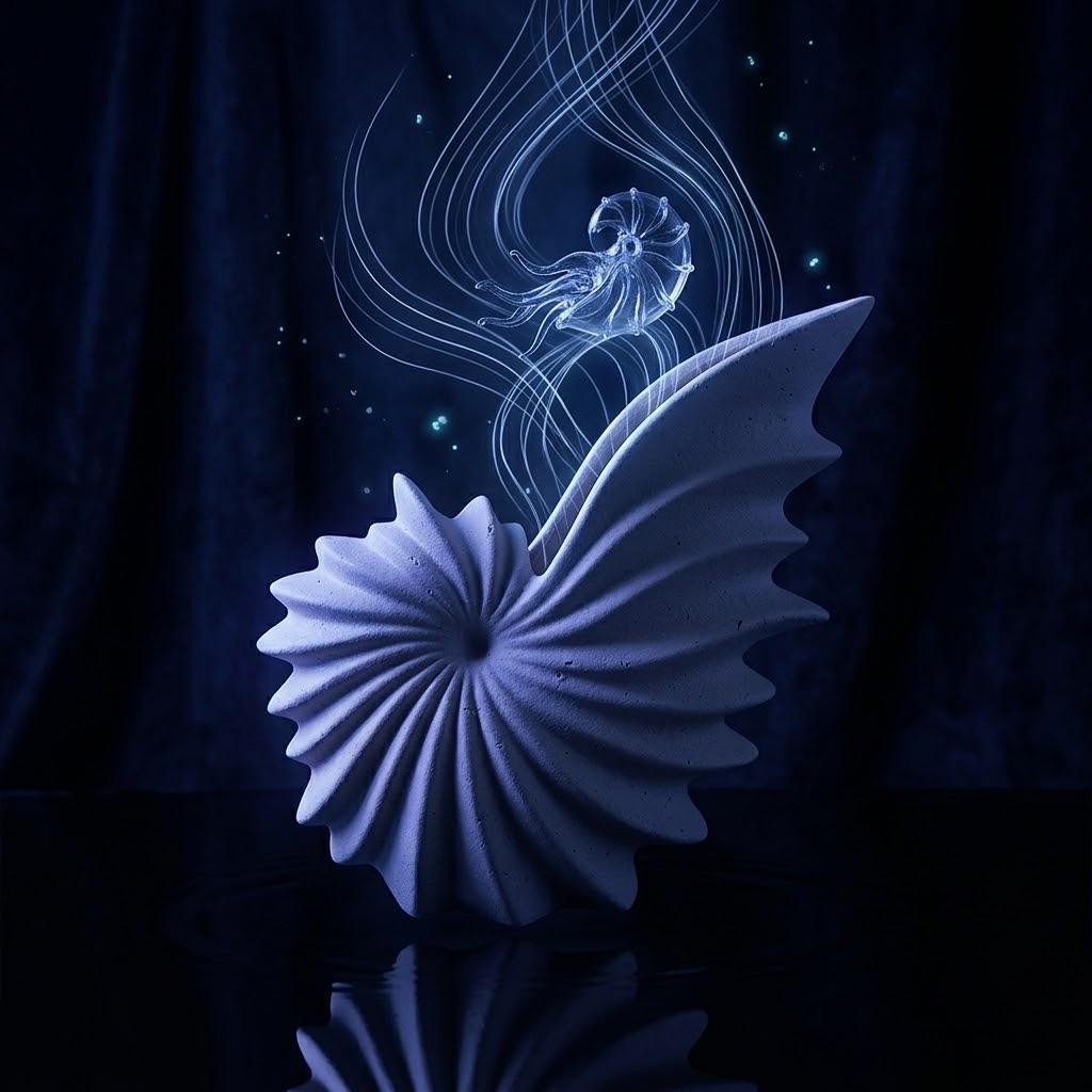 Minimalist Nautilus Shell Ceramic Vase, Modern Spiral Flower Vase for Home Decor, Unique Boho Aesthetic Table Centerpiece, Housewarming Gift