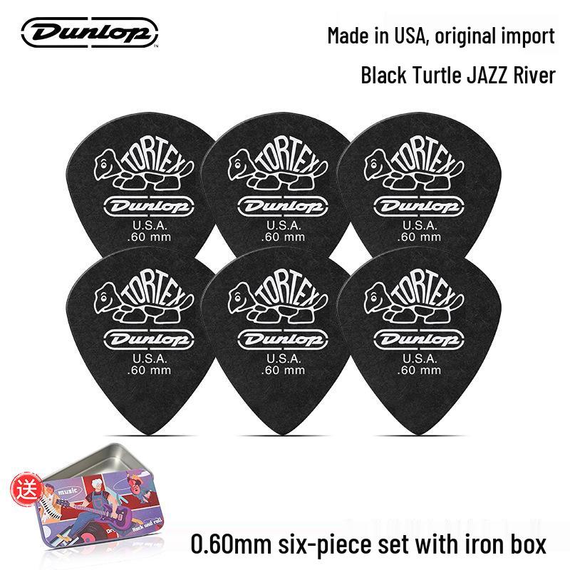 Six-Pack Dunlop Jazz3 Small Frosted Turtle Wood Guitar Picks