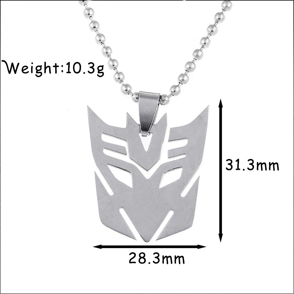 Trendy Simple Autobots Pendant Popular Movie Optimus Prime Decepticon Necklace for Men Gift Popular Charm Jewelry