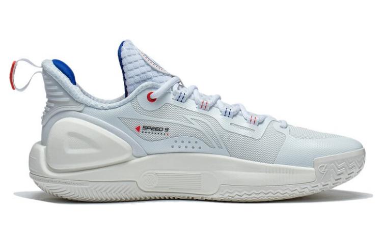 Li Ning Баскетбольные кроссовки Speed 9 Низкие мужские Белый Красный ABPT001-64