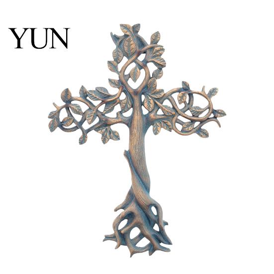 Religious Wall Art for Home Acrylic Rose Tree of Life Decoration, 3D Engraved Floral Durable Plant Ornament Living Room Bedroom, Hanging Sign Decor
