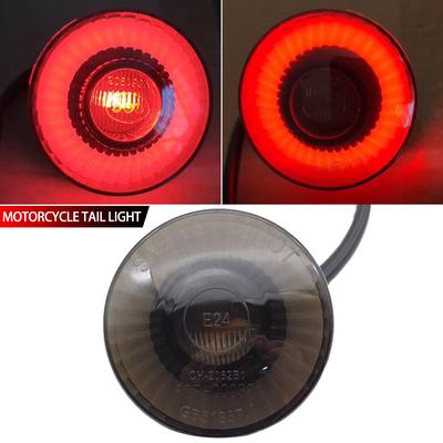 12V Светодиодный задний фонарь для мотоцикла, задний стоп-сигнал, задний фонарь, круглый, для мотоцикла, питбайка, квадроцикла, UTV, кафе-рейсера, чоппера, боббера, скутера