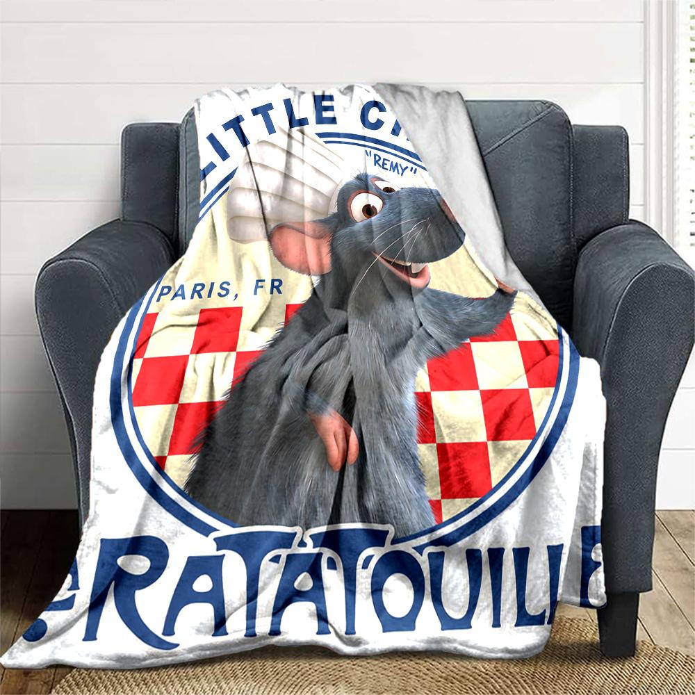 Remy'S Parisian Culinary Adventure Flannel Blanket Super Soft Warm Cozy Blanket For Sofa Bed Office Travel Allseason Home Decor Gift