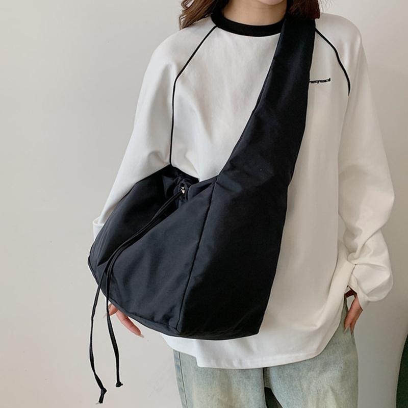 Casual Drawstring Shoulder Bags For Women Large Capacity Handbag Sport Gym Bag Shopping Bag Gilr Crossbody Bag
