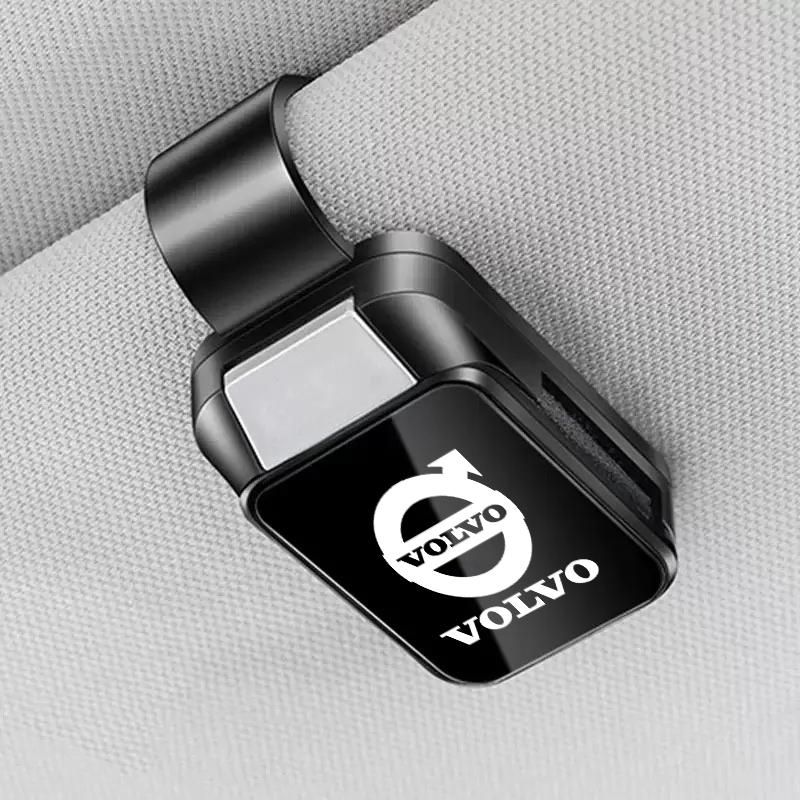 Car Interior Sun Visor Eyeglasses Holder Sunglasses Clip for Volvo XC60 S90 XC90 S60 XC40 V60 V90 S40 Volvo EX30 C40 Accessories HF3