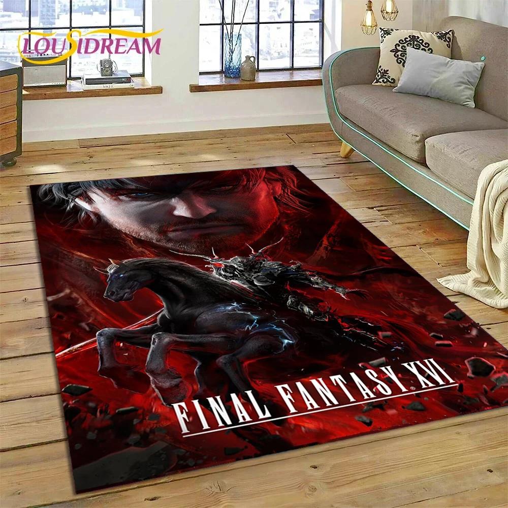 Ковер Мультяшный Серии Игр Final Fantasy для Спальни Гостиной Домашнего Дивана Декор, Детская Игровая Большой Декоративный Коврик для Пола