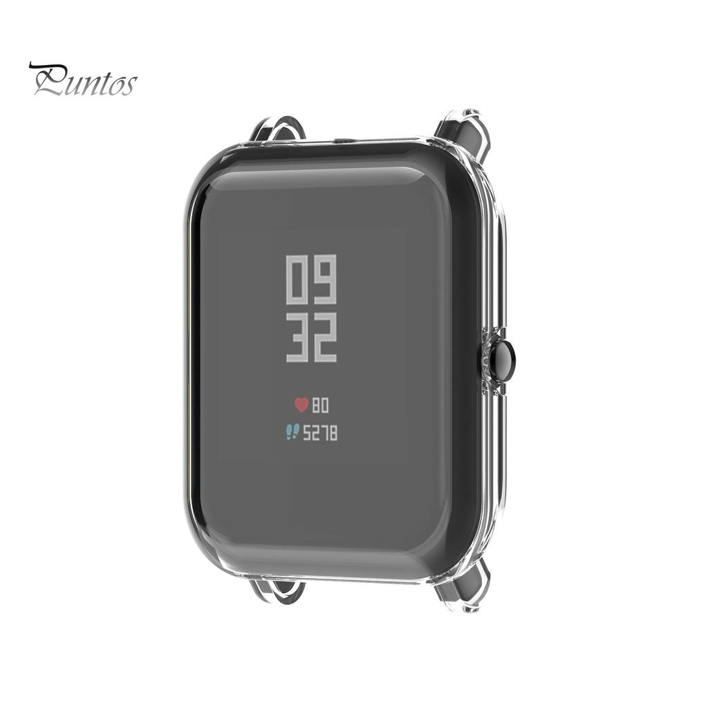 Защитный чехол для смарт-часов Puntos с защитой от царапин из ТПУ для Amazfit Bip 1S/