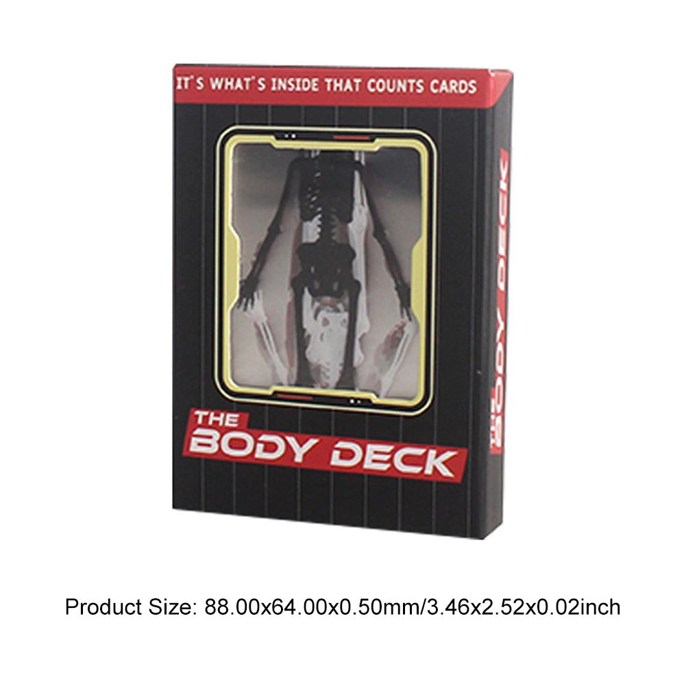 Колода карт Body Deck Устойчивая к истиранию Прозрачные игральные карты Body Многоцелевые игральные карты по анатомии человека для коллекционеров карт