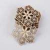 10pcs Christmas DIY Wooden Hollow Snowflake String Cutouts Craft Embellishment Gift Tag Wood Ornament for Wedding