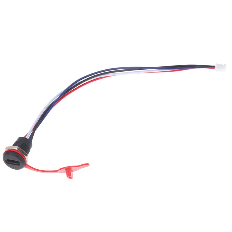 USB-C 4Pin High Current Charging Socket With PH2.0 Nut Snap Lock Plate USB TYPE-C Female Type C Waterproof Female Connector Jack