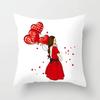 Valentines Day Decoration Pillowcase Sofa Cushion Case Bed Pillow Cover Home Decor Car Cushion Cover Kiss Throw Pillow Case