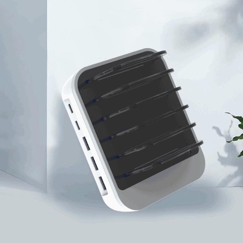 Настольная-настенная домашняя док-станция для быстрой зарядки, зарядная база для ПК, планшета, смартфона, многопортовый USB-хаб-разветвитель QC3.0-PD 5