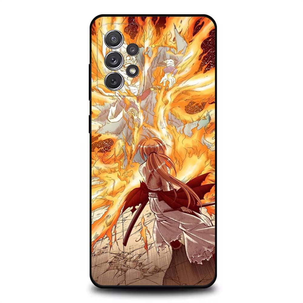 Чехол для телефона с аниме R-Rurouni K-Kenshin для Samsung S 25,24,23,22,30,21,10,9,Ultra,Plus,Lite,FE,4,5G Черный Мягкий Чехол