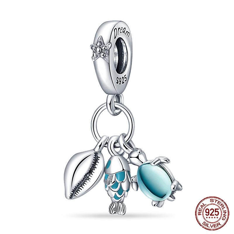 Оригинальные бусины-шармы серии Magic Color Chameleon Luminous из стерлингового серебра 925 пробы, подходящие для браслета, сделай сам, ювелирные изделия, подарки