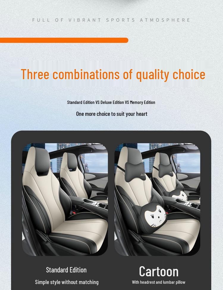 Universal Leather Car Seat Cushion for BYD Dolphin - All-Season Model