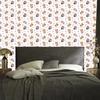 Dogs wallpaper white, light gray, gold and powder pink 50x1000