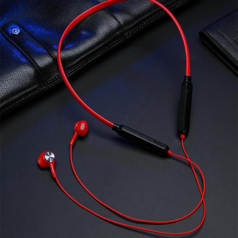 New Hanging Neck Wireless Bluetooth Earphones Magnetic Stereo Sports Headset IPX7 Waterproof Wireless Earphones with Mic for Smartphones