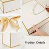 10 шт. бумажная коробка, сумка с лентами, подарочная упаковка, сумки для свадьбы, дня рождения, домашней вечеринки, элегантные подарочные пакеты, сумочка 19x15x7 см