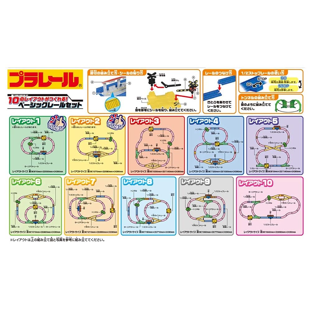 TAKARA TOMY Plarail Basic Track Set - Create 10 Layouts - Toy Train for Ages 3+