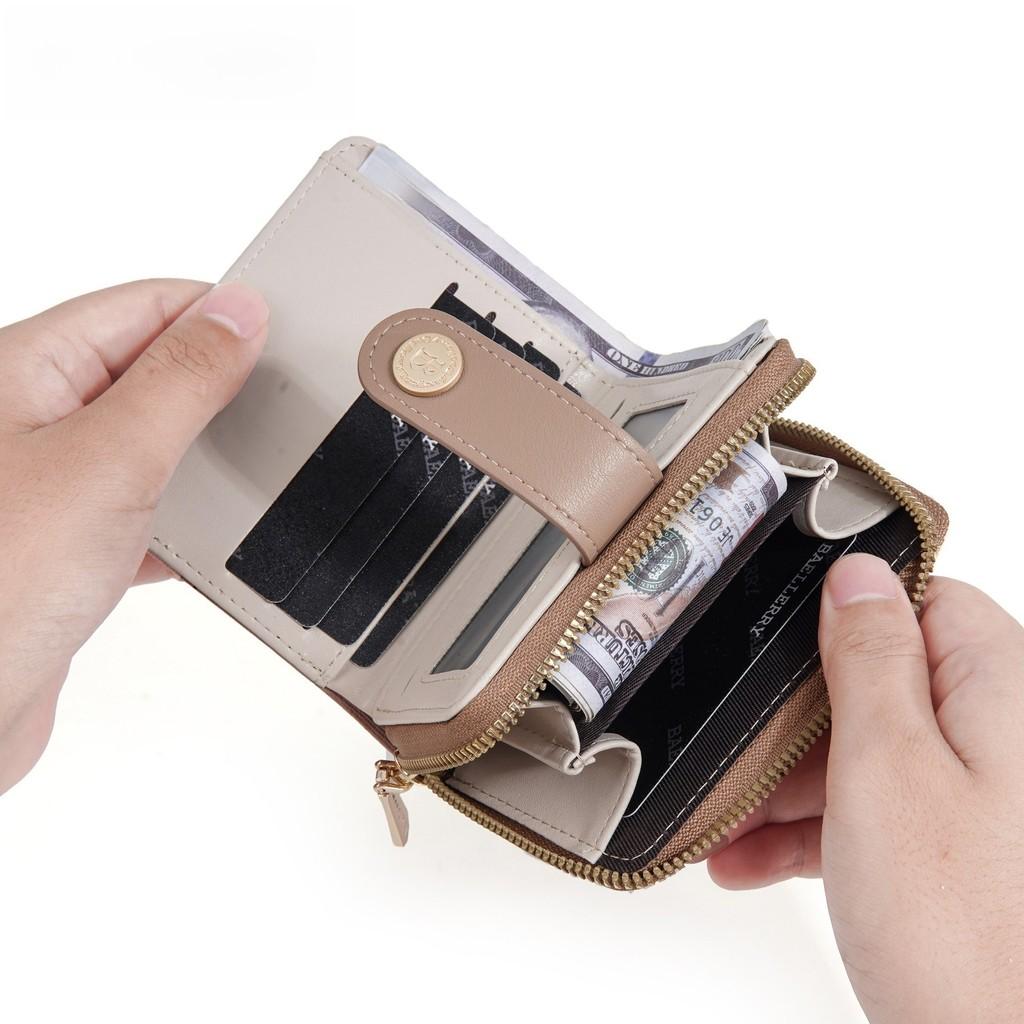 Bear Pattern Print Ladies Wallet Card Case Made Of Pu With Antitheft Features For Women