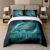 3Pcs Bedding SetPhiladelphia Eagles Soft Bed Sheet and Two Pillowcases Home Bedroom Decor