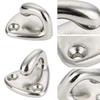 2pcs Marine 316 Stainless Steel Mini Boat Fender Hook Carabiner Pad Eye Marine Sailing Silver Fender Hooks 27mm X